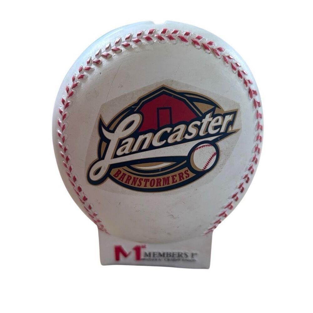 Lancaster Barnstormers Baseball Piggy Bank Members 1st Credit Union No Plug